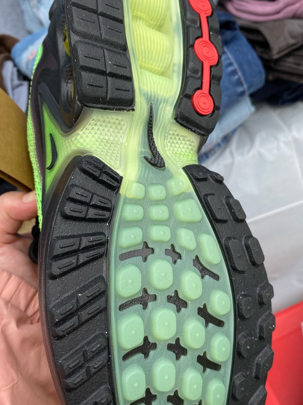 Nike Men’s Neon Green and Black Running Shoes - Picture 2 of 3